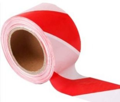Picture of Hazard Tape Red And White 75Mmx50Mtrs