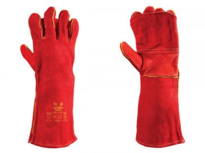 Picture of 10x SAFGLOVES  CHL200-REI RED LEATHER GL