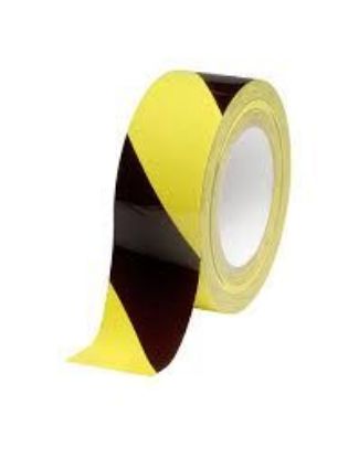 Picture of BARRIER TAPE BLACK/YELLOW 75MM X 500M