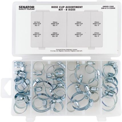 Picture of SEN6152200K 40PCE HOSE CLIP ASSORTMENT 8 POPULAR SIZES KIT