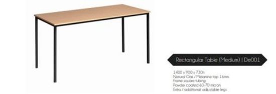 Picture of Rectangular Training Table