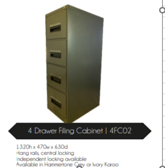 Picture of 4 Drawer Filing Cabinet