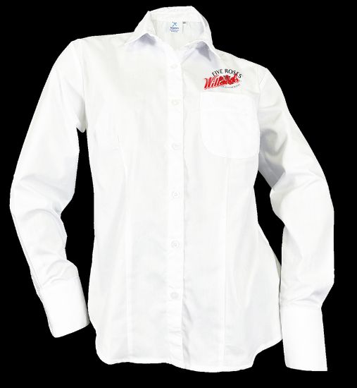 Picture of Button Up Ladies White Long-Sleeve Shirt