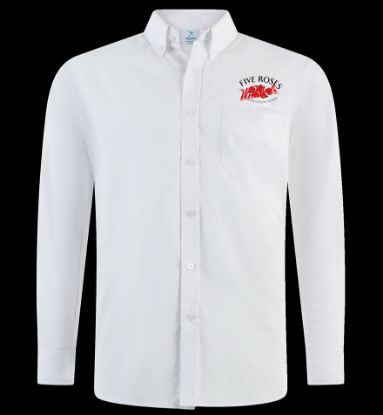 Picture of Button Up Mens White Long-Sleeve Shirt
