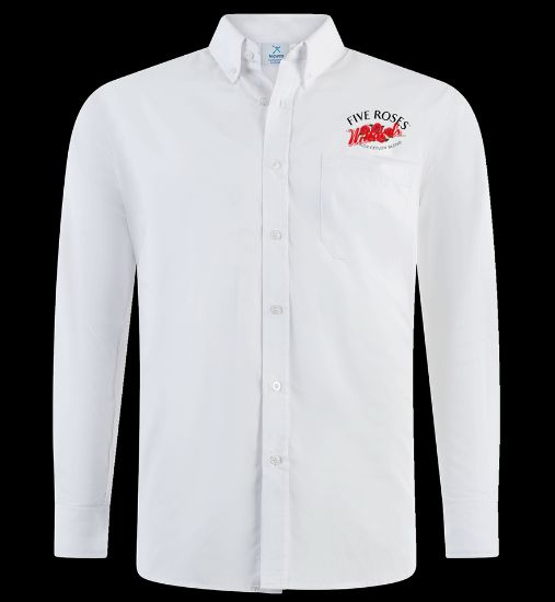 Picture of Button Up Mens White Long-Sleeve Shirt