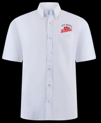Picture of Button Up Mens White Short-Sleeve Shirt