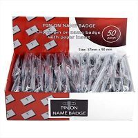 Picture of CLIP PIN NAME BADGE 55x90MM