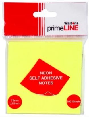 Picture of STICK'N NOTE 76x76mm NEON LIME 21167