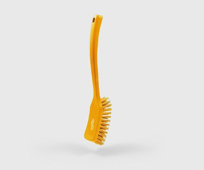 Picture of LONG HANDLE BRUSH STIFF YELLOW