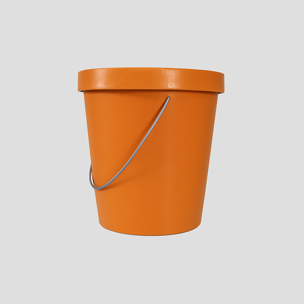 Picture of ROUND PLASTIC BUCKET W/SPOUT ORANGE