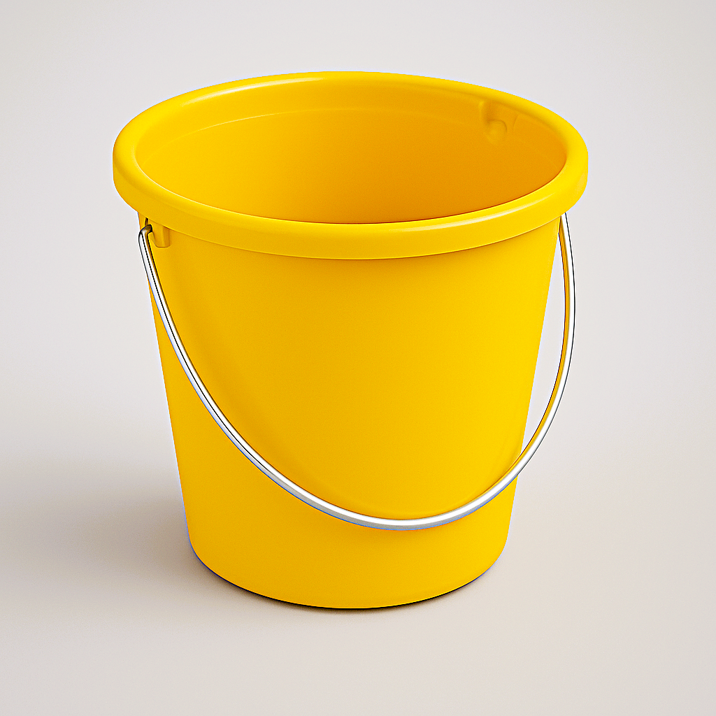 Picture of ROUND PLASTIC BUCKET W/SPOUT YELLOW
