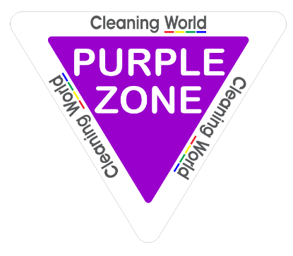 Picture of HYGIENE PURPLE ZONE STICKER
