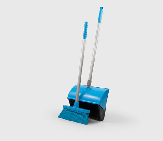 Picture of HYGIENIC LOBBY PAN W. ANGLE BROOM BLUE