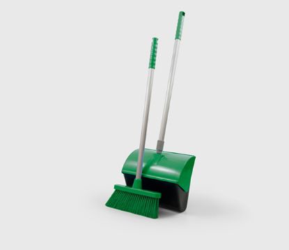 Picture of HYGIENIC LOBBY PAN W. ANGLE BROOM GREEN