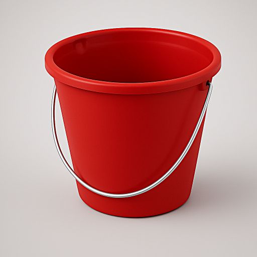 Picture of ROUND PLASTIC BUCKET RED