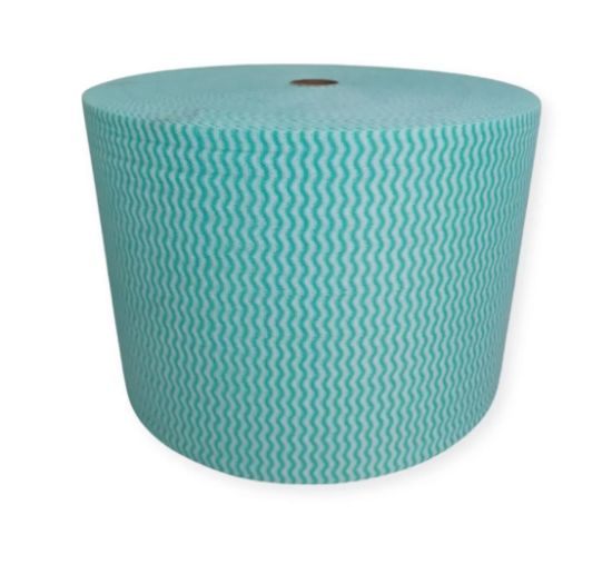 Picture of SPUNLACE ROLL WAVEPRINT GREEN