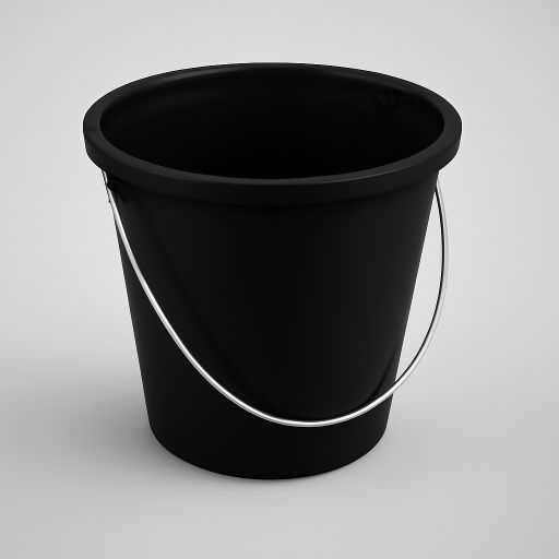 Picture of ROUND PLASTIC BUCKET W/SPOUT BLACK