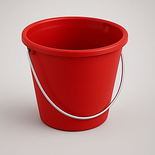 Picture of ROUND PLASTIC BUCKET W/SPOUT RED