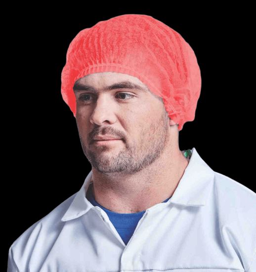 Picture of MOP CAP DISPOSABLE RED 12GSM DB ELASTIC 21" 100 PCK