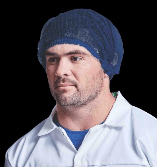 Picture of MOP CAP DISPOSABLE NAVY 12GSM DB ELASTIC 21" 100 PCK