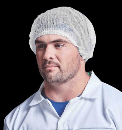 Picture of MOP CAP DISPOSABLE WHITE 12GSM DB ELASTIC 21" 100 PCK