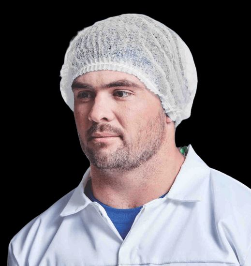 Picture of MOP CAP DISPOSABLE WHITE 12GSM DB ELASTIC 21" 100 PCK