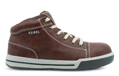 Picture of REBEL SAFETY BOOTS HI TOP STC BROWN 12