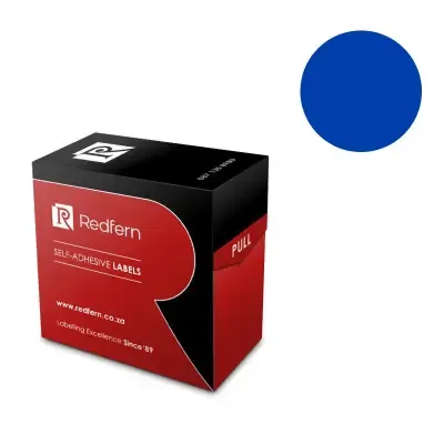 Picture of Labels Self Adhesive 19mm Rnd W322 C19 Box 250 Dark Blue