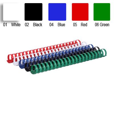 Picture of Waltons Primeline 25mm Plastic Combo Binding Elements (Each) Black