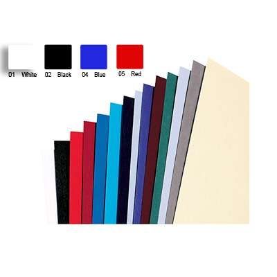 Picture of Rexel Binding Covers A4 297mmx210mm 285mic Leather Board (Pack 50) White