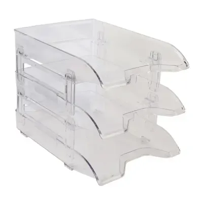 Picture of Waltons Primeline 3Tier Letter Tray-Colours W117 (Each) Clear