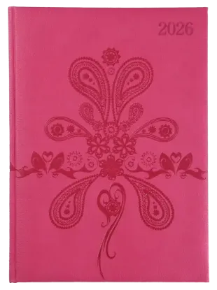 Picture of SAD Nappa Diary Padded Deboss Pattern Page-A-Day A5 210mmx148mm (Each) Pink