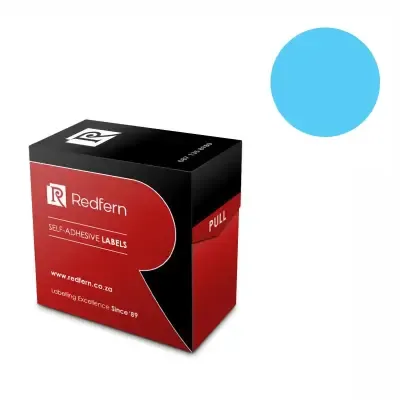 Picture of Labels Self Adhesive 19mm Rnd W322 C19 Box 250 Blue
