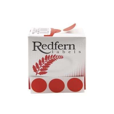 Picture of Labels Self Adhesive 19mm Rnd W322 C19 Box 250 Red