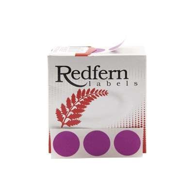 Picture of Labels Self Adhesive 19mm Rnd W322 C19 Box 250 Purple